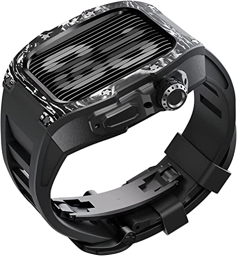 Boîtier carbone Apple Watch 45mm et bracelet fluo pour le sport