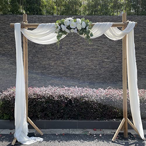 Wedding Arch Flowers, Rose Decorative Floral Swag for Lintel, 30Inch Artificial Greenery Eucalyptus Leaves Flower for Door Window Home Decoration - Image 3