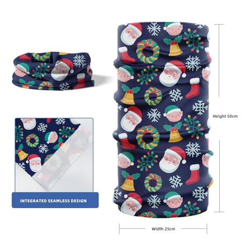 Christmas Santa Cooling Neck Gaiter Face Mask Lightweight Sun Protection Bandana Holiday Headwear Cycling Festive Events2