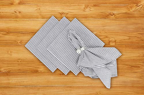 Servilletas de tela cuadradas 20x20 pulg gris pack 4 miniatura 4