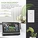 Wittime Latest 2076 Weather Station, Wireless Indoor Outdoor Thermometer, High Precision Temperature and Humidity, Weather Forecast and Barometer, Calendar with Moon Phase, 7.5-inch HD Large Screen