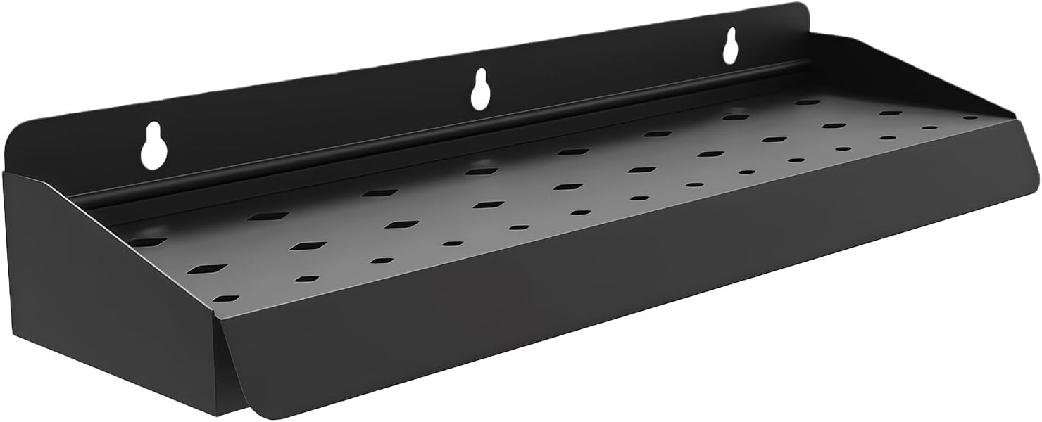 Dark Metal Screwdriver Wall Mount Storage Stand Tool Keeper for Garage Home Workshop Simple Setup Ready to Install Heavy Duty Tool Shelf