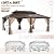EROMMY 12'x20' Hardtop Gazebo Double Roof Galvanized Steel Canopy Outdoor Aluminum Frame Permanent Metal Pavilion with Netting and Curtains for Patio Backyard Deck and Lawns