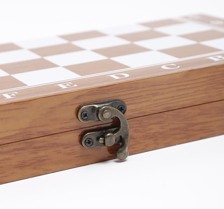 Juego Ajedrez Ajedrez De Madera Plegable, Juego Internacional, Piezas, Colección, Portátil para Estrategia Familia(29 * 29cm)