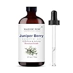 Majestic Pure Essential Oil with Glass Dropper - 100% Pure and Natural - Essential Oils for Diffuser, Aromatherapy, Soap and Candle Making, Juniper Essential Oil, Juniper Oil, 4 Fl Oz