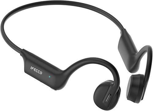 Miniatura 1 de IFECCO - Auriculares de conducción ósea Bluetooth 5.3  Auriculares deportivos inalámbricos Bluetooth con micrófono, IPX5, impermeables, a prueba de