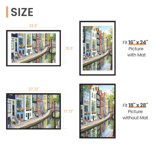 Image of upsimples 18x28 Picture Frame, Wall Decor Poster Frames, Black 1 Pack