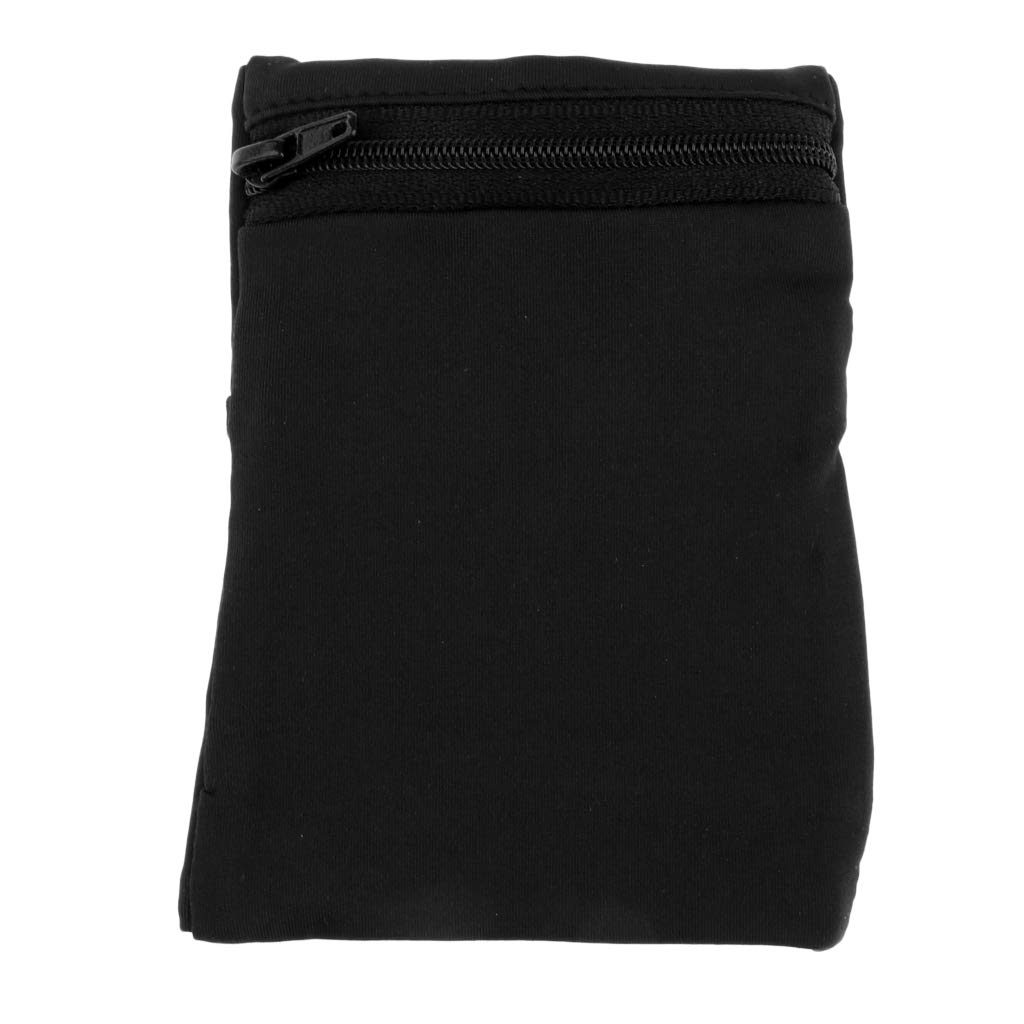 Solid Black Men & Women Wristband Sweatband Wallet Zipper Pocket Bag for Athletic Sports, Tennis, Basketball, Running, Cycling, Gym, Working Out (B098B24ZYM) Amazon Price History, Amazon Price Tracker