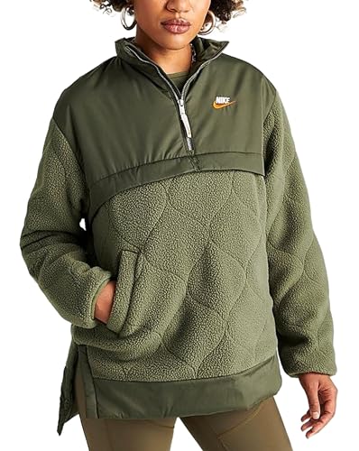 Nike Women's Sportswear 1/4-Zip High Pile City Utility Pullover
