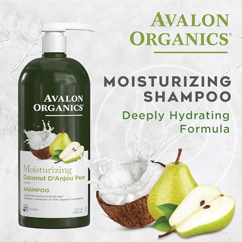 Image of Avalon Organics All Natural Coconut Pear Shampoo, 32 Fl Oz (Pack of 6)