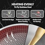 COOKER KING Stainless Steel 7PCS Cookware Set, Pots and Pans Set, Non Stick, Frying Pans, Saucepans & Stock Pot with Lid, Non-Toxic, Induction, Oven, Dishwasher Safe - Image 3