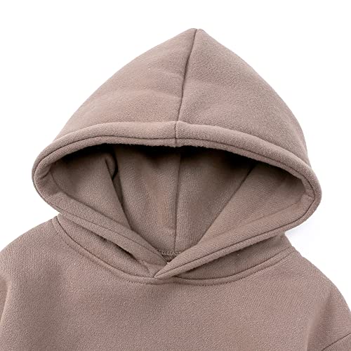 Image of MYGBCPJS Youth 2PCS Jogger Outfits Set Fleece Hooded + Sweatpants Boys Girls Athletic Sweatsuits Pullover Clothes