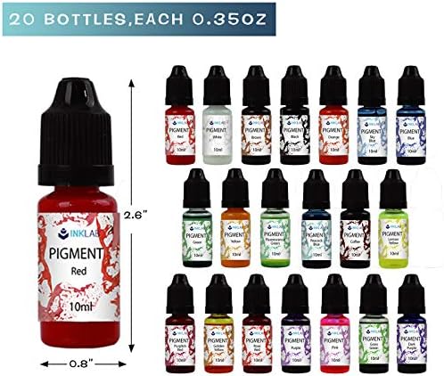 Epoxy Resin Pigment 20 Colour Resin Color Dye Non Toxic Resin Colorant for Resin Art Coloring Jewelry DIY Crafts Making, 0.35oz/Bottle