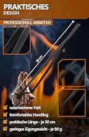 4smile Kochpinzette, 2 Stück Set in Schwarz - Kochpinzette Edelstahl, 30 cm lang, Pinzette Küche - Grillpinzette rund zum Kochen und Braten + Küchenpinzette spitz zum Dekorieren – Ansicht 4