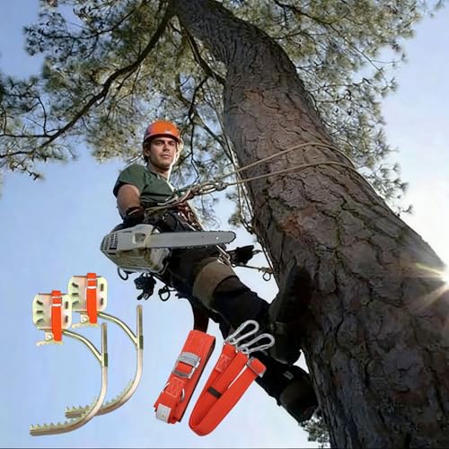 Tree Climbing Spikes, Adjustable Anti-Slip Climbing Gear for Outdoor Activities, Portable Sawing Equipment