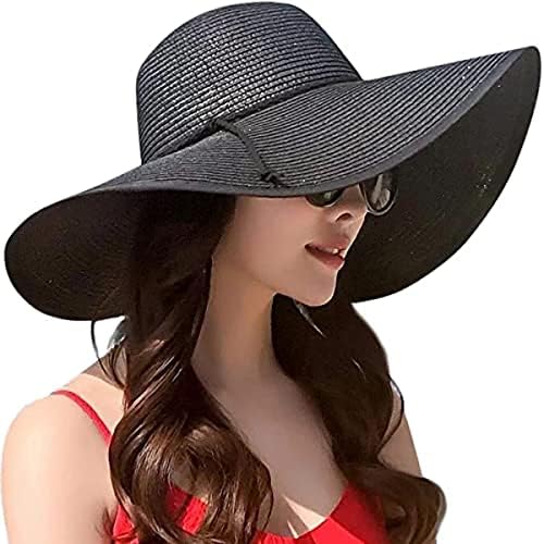Uv Protection Womens Hat Big Black Floppy Beach Hat HAPEE Womens