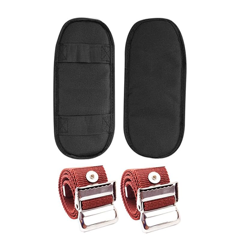 2Pack Drywall Stilt Replacement Parts, 2Pcs Replacement Straps + 2Pcs Comfort Stilt Pads Set, Nylon Adjustable Stilt Leg Straps Comfort Stilt Pads Protective Padded Leg Bands for Drywall