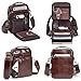 Ariscobull - Leather Small Messenger for Men - Women Shoulder Chest Travel Bag - Crossbody Bag (Brown)