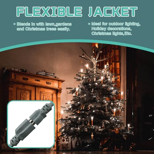 GREATIDE 10 Ft Outdoor Extension Cord - 12/3 SJTW Heavy Duty Grey Extension Cable with 3 Prong Grounded Plug - Power Cord for Lawn, Garden, Appliances by GREATIDE - Used condition - Image 6