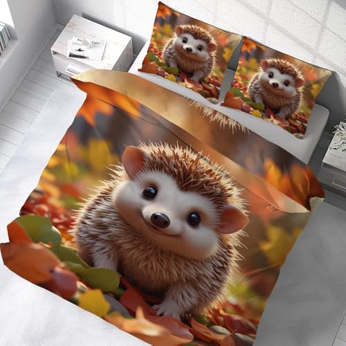 Housse de couette 240x260 animaux de dessin animé en microfibre avec 2 taies