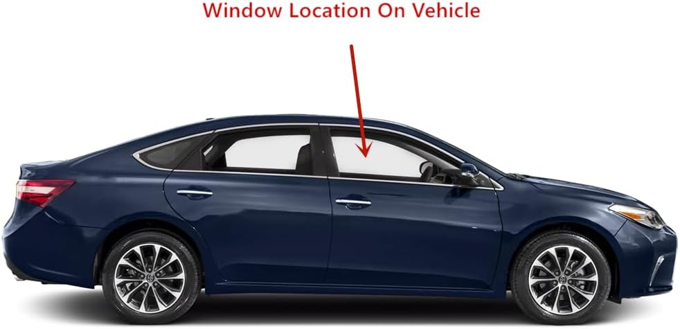 Tempered Passenger Right Side Front Door Window Glass Compatible with Toyota Avalon 2013-2018 Models