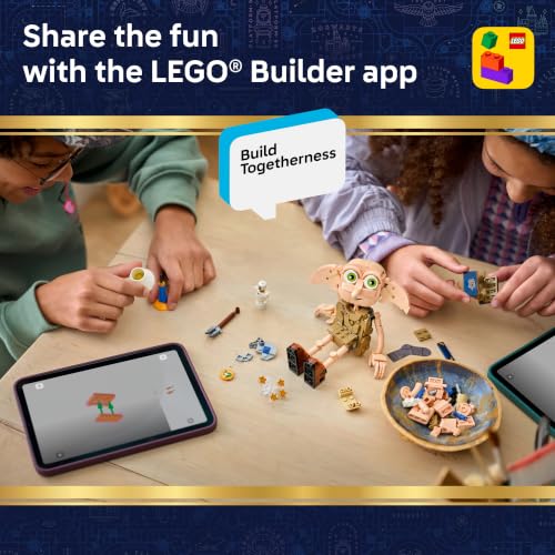 LEGO Harry Potter Dobby the Free Elf 76469 | Collectible Building Toy for Girls & Boys, Ages 8+, Display as Bedroom or Book Shelf Decor, 379 pieces, Gift Idea - image 6