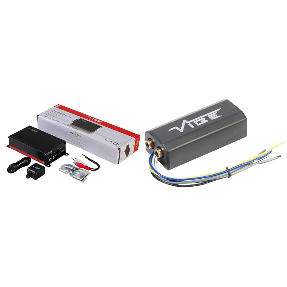 VIBE Powerbox Micro Mono Amplifier - 1 x 400W, Black & Audio CLLOC-V7 Critical Link Line Level Converter, Black