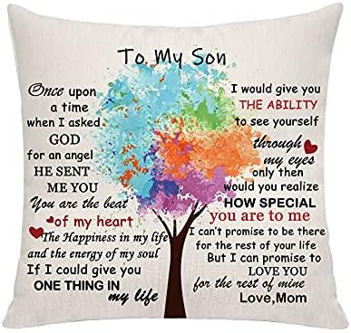 VAVSU Daughter Hug Pillow Cover Cushion Cover for Christmas Birthday Graduation Gift,18x18 Inch Linen Cushion Cover For Daughter From Dad,Inspirational Pillowcases to Daughter