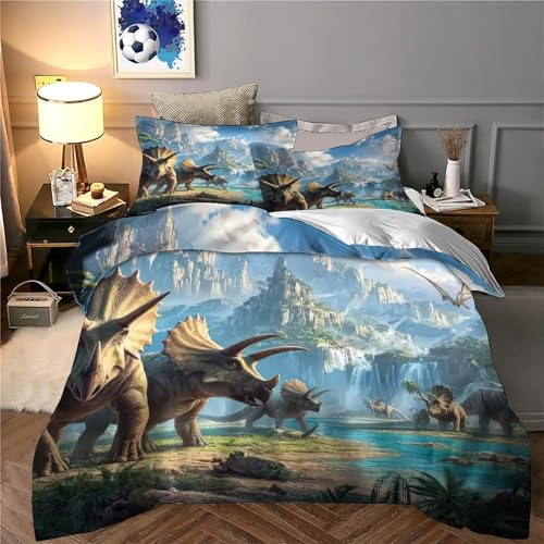 Housse de couette dinosaure zippée et résistante en microfibre - 6