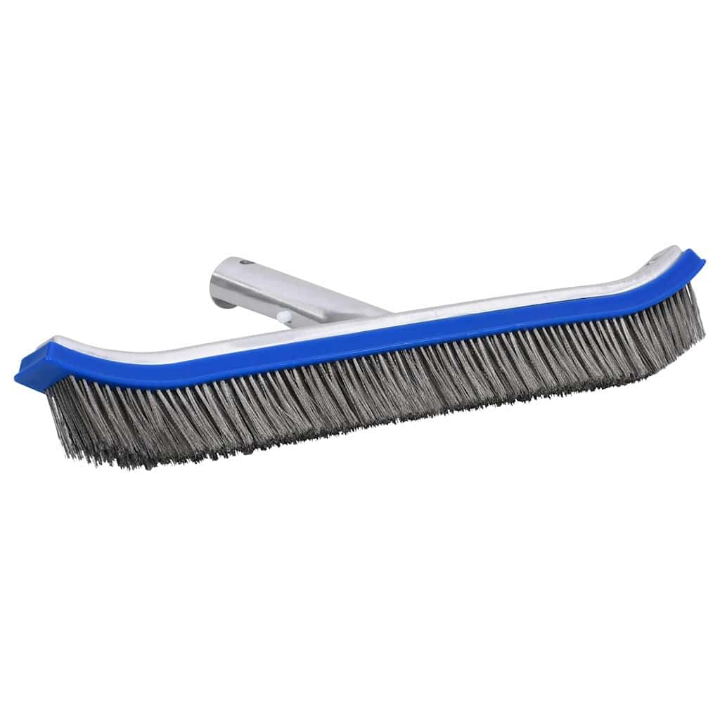 Spazzola da parete per piscina, 46 cm, in alluminio, spazzola per la pulizia delle pareti della piscina e del pavimento, accessorio robusto per aste telescopiche da 31,5 mm