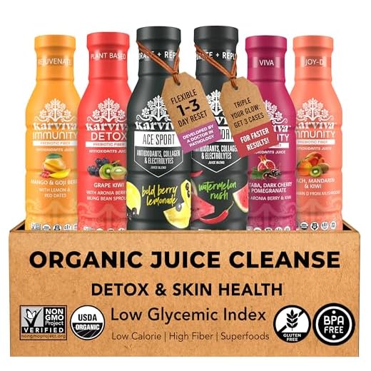 Whole Plant Juice Discovery Pack, Immunity and Energy Booster Fruit Juice, Detox Wellness Drinks with Natural Electrolyte and Antioxidants, Gluten Free, 6 bottles, 12 fl oz - Karuna
