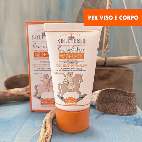 Helan Sole Bimbi - Sonnencreme SPF50+ mit Physikalischen Filtern für Kinder, Schützt und Pflegt mit Karotte und Mandel Bio - Natürlicher… – Ansicht 5