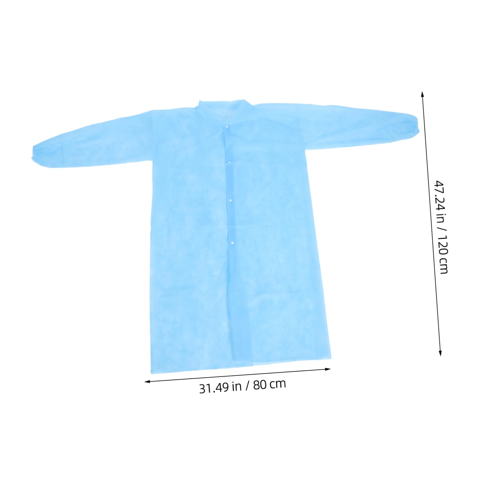 NAMOARLY 10pcs Disposable Coats Breathable Non Woven Protective Suits with Buttons for Versatile Use Workplace Environments