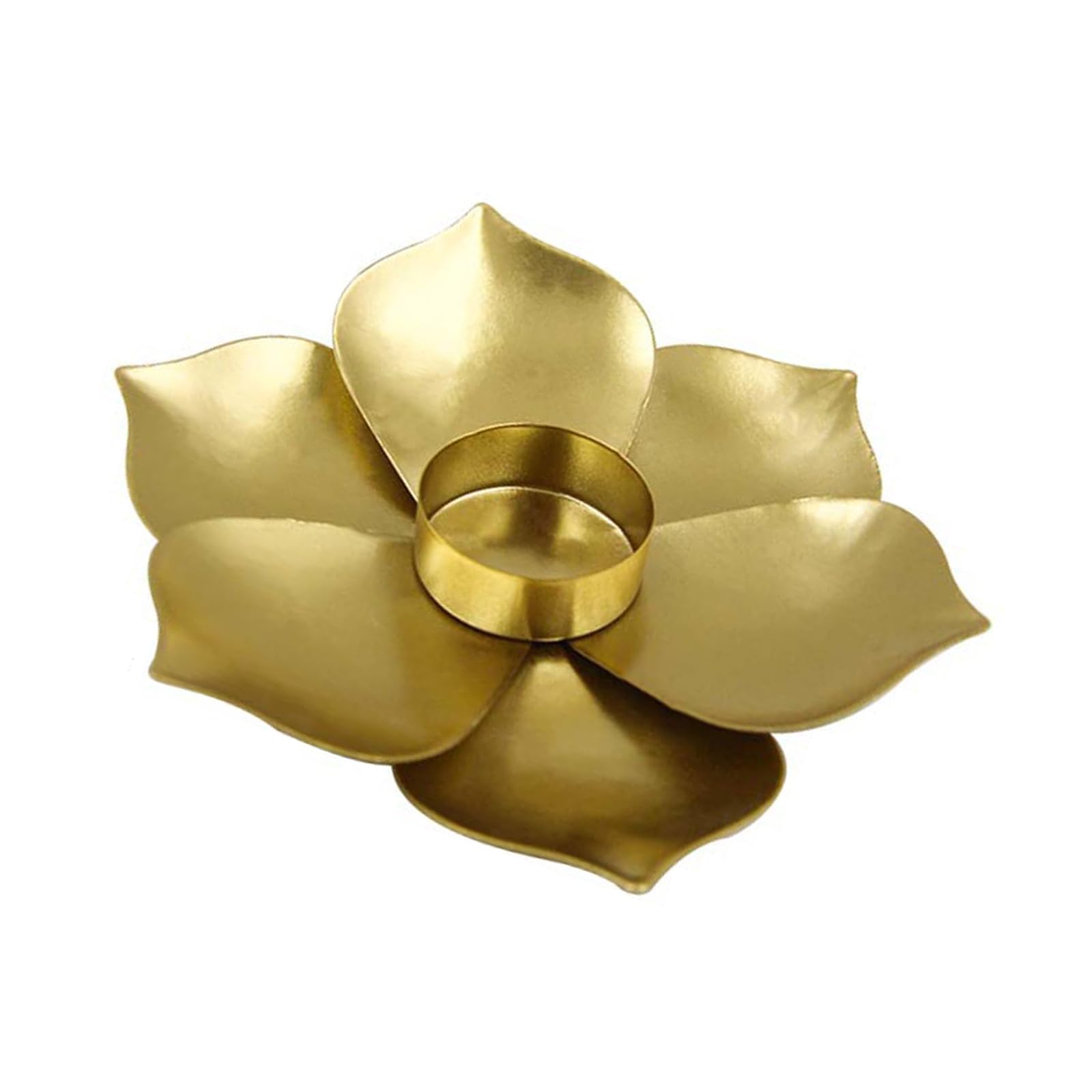 Yhplxyuus Unique Flower Lamp Shape Decorative Candlestick Elegant Metal Holder for Living Space Dining Candlelighting Metal Flower Holder
