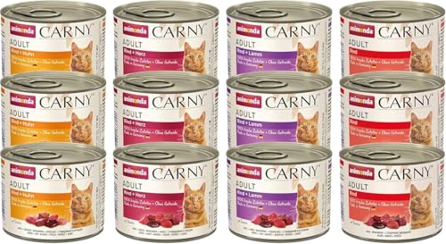 animonda Carny Adult Herzhafte Variation (12 x 200 g), Katzennassfutter für ausgewachsene Katzen, Nassfutter mit 100 {e969a5f34f28cc080f1058d9652ab142e786c421f497bc617e6f3f690555d32f} frischen, fleischlichen Zutaten, Katzenfutter ohne Getreide und Zucker animonda Carny Adult Herzhafte Variation (12 x 200 g), Katzennassfutter für ausgewachsene Katzen, Nassfutter mit 100 {e969a5f34f28cc080f1058d9652ab142e786c421f497bc617e6f3f690555d32f} frischen, fleischlichen Zutaten, Katzenfutter ohne Getreide und Zucker