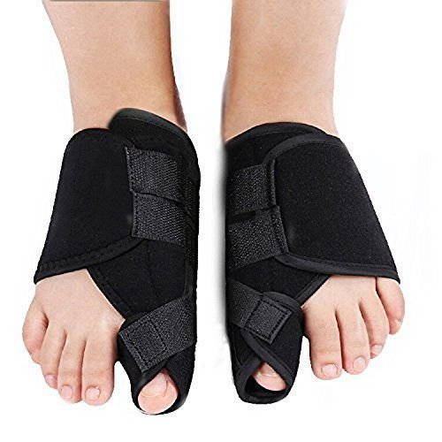 Hallux Valgus corrector, progoco 1 par Dedo gordo del pie Hallux Valgus para día y hora de acostarse uso, con velcro juanete férulas