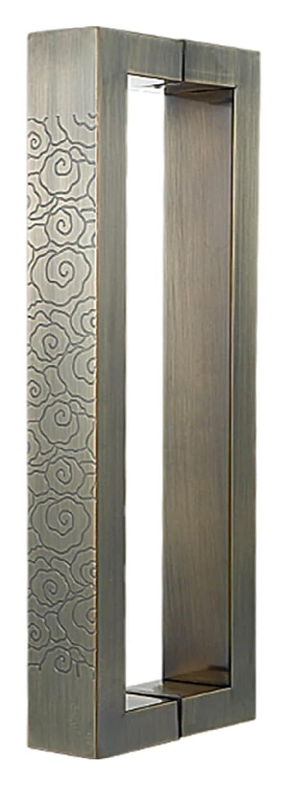 LQZAXSRDR Sliding Barn Door Handle, Sliding Barn Door Handle Rectangle Pattern Carve Easy Install Multicolor Multiple Sizes(B,Length 60cm(24inch))