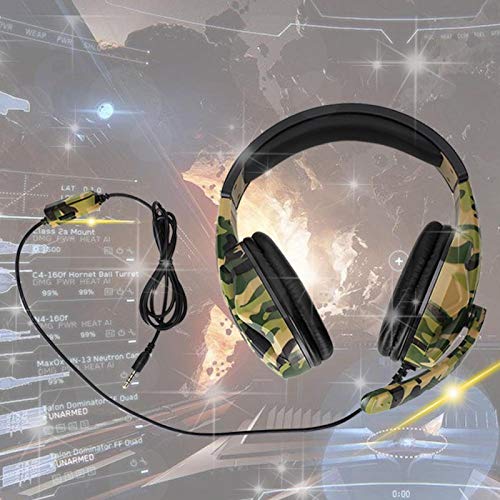 Huidvriendelijke oorkappen Verstelbare hoofdband Gaming Koptelefoon Gaming Headset Competitieve gaming, game-accessoire, voor PS4(Camouflage) - Afbeelding 6