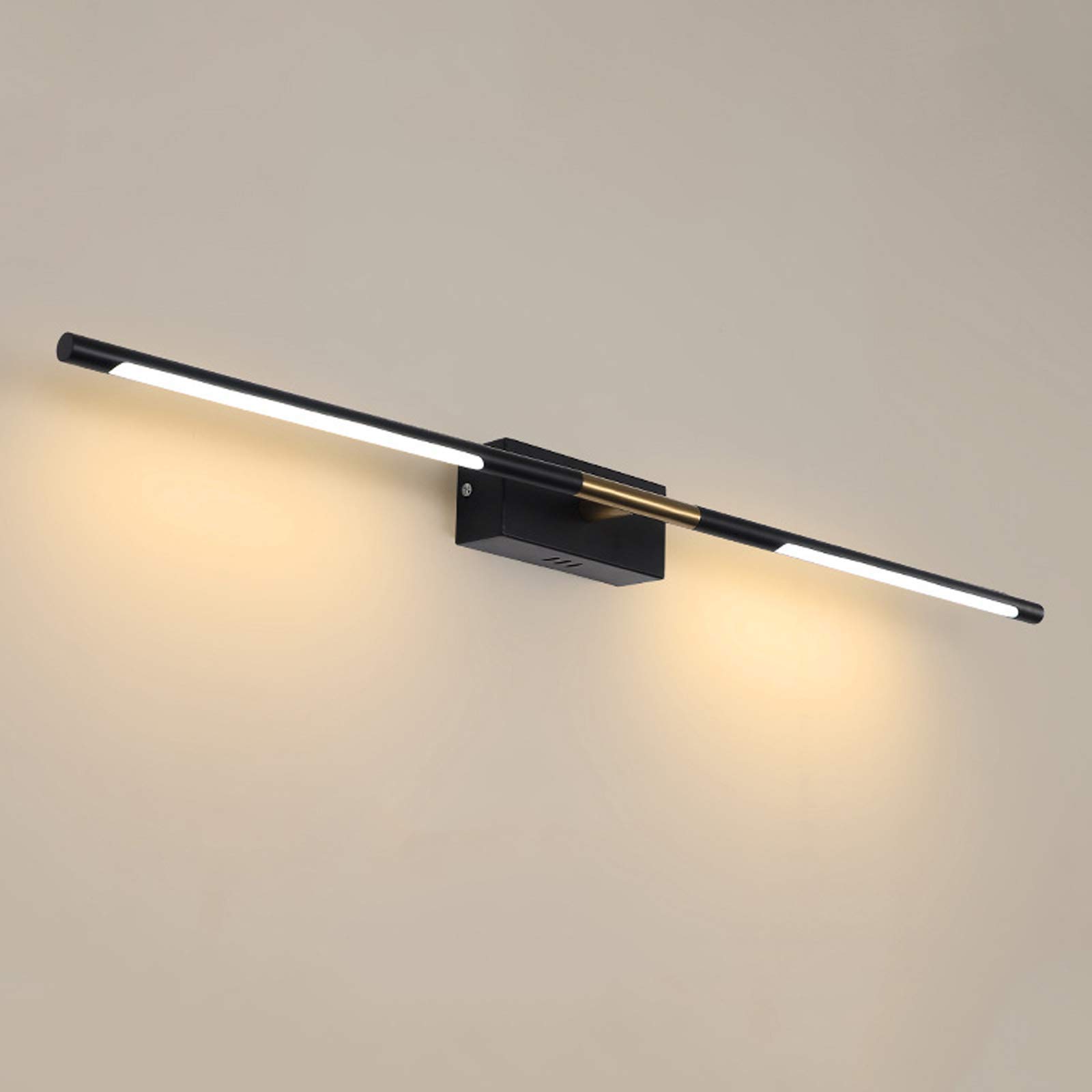 Badezimmer Spiegel Lichter, Vintage LED Spiegel Frontlicht mit Acryl Lampenschirm, Warmweiß 3000K, Retro Make-up Spiegelleuchte für Ris