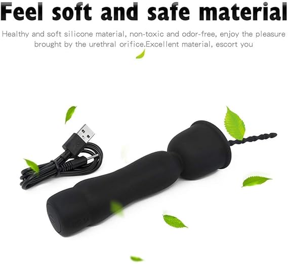 Vibrador de silicona para hombres, dilatador de uretra suave ...