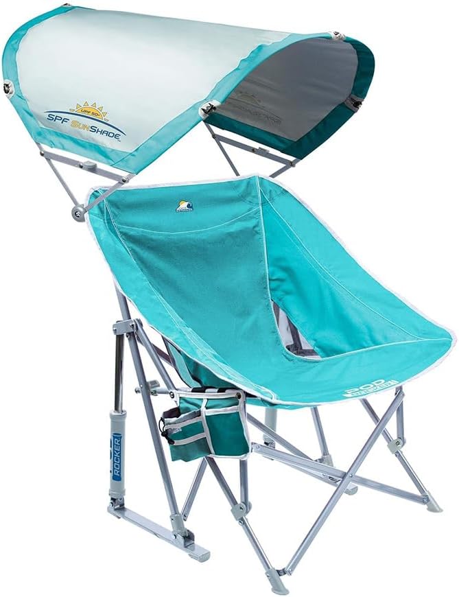 Waterside Pod Rocker Outdoor Rocking Chair with Sunshade Canopy