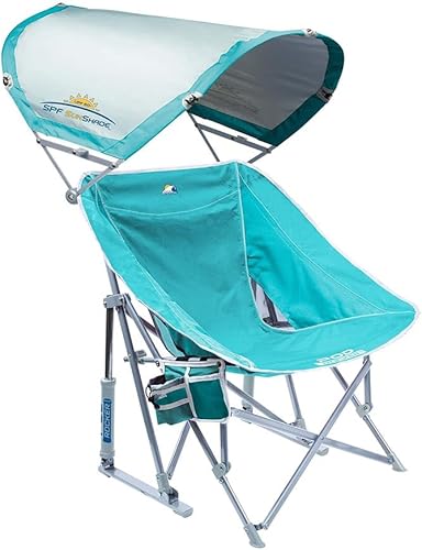 GCI Outdoor Waterside Pod Rocker - Mecedora para exteriores con toldo parasol