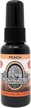 Blunt Power Peach Air Freshener Spray, Oil Based Concentrated Air Freshener and Oil Diffuser, Odor Eliminator and Room Deodorizer for Car, Room, Bathroom