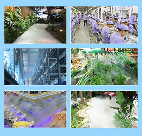 KY Ultrasonic Mist Maker fogger 10 Head ultrasonic Mist humidifier Atomizer with Waterproof Power Supply for Water Fountain Pond Rockery Fishtank Vase Birdbath