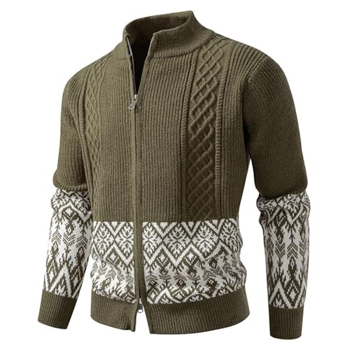 Manteau en tricot homme veste de loisirs col montant