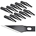 EHDIS 100 pezzi Lame di Cutter Precisione, Coltello di Olio Antiruggine, Lame di Ricambio per Taglierino di Precisione, Bisturi, #11, Nero