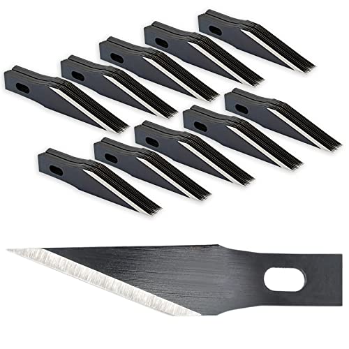 EHDIS 100 pcs Lame Scalpel de Rechange, Lame de Antirouille, pour Cutter de Précision, Scalpel Chirurgical, Scalpel Modelisme, #11
