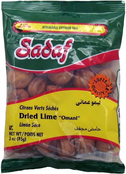 - Dried Lime - Limoo Omani - Whole Dried Limes for Cooking and Food Flavoring - Persian Limes - Middle Eastern Cuisine - Kosher - 3 Oz Resealable Bag