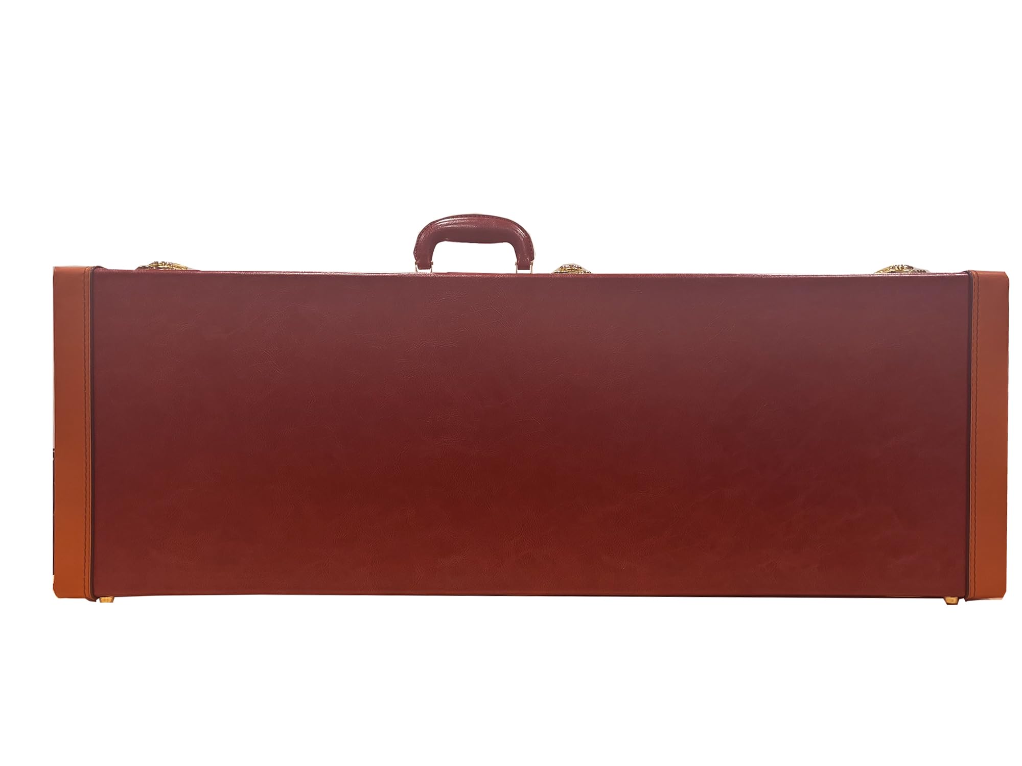 Lykos 39" Upgraded High Grade Electric Guitar Square Hard Case Tweed Fits Fender Stratocaster/Telecaster and other Standard Electric Guitars Hard Shell Protective Carrying Case (Wine Red)