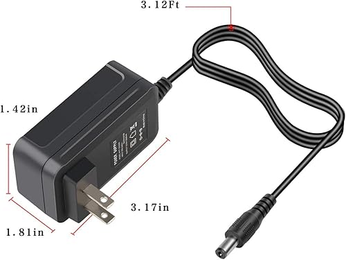 Miniatura 6 de SUPERNIGHT Fuente de adaptador de corriente de 12V 2A CA 100-240V a DC Fuente de alimentación DC Jack 0.217x0.083 in para tiras de luz LED, luces de